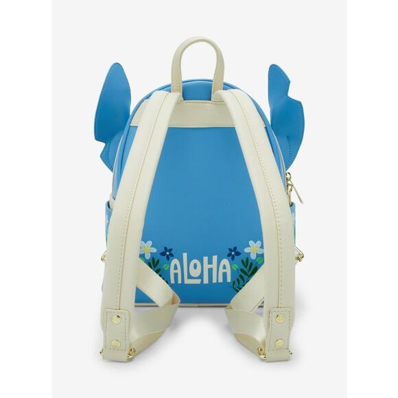 Loungefly Disney Lilo & Stitch Floral Stitch Figural Mini Backpack NWT